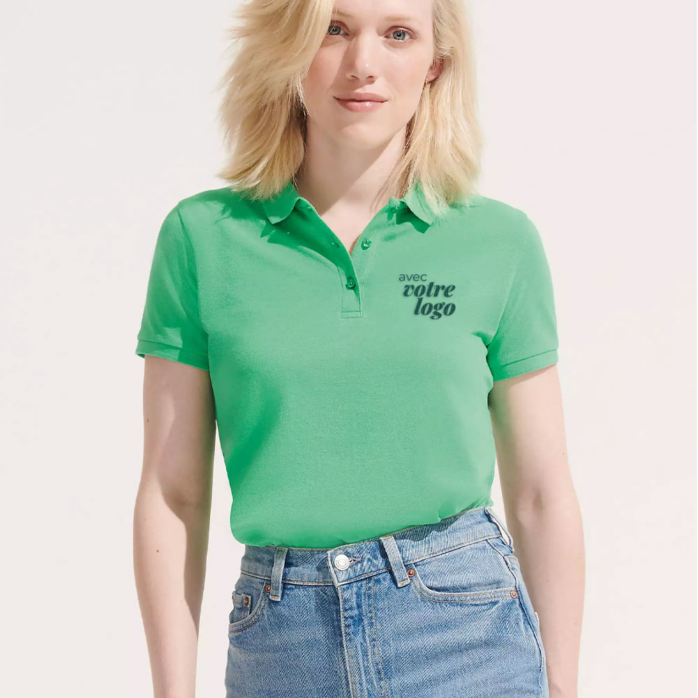 Polo publicitaire femme en coton bio certifié Planet 170 g_00