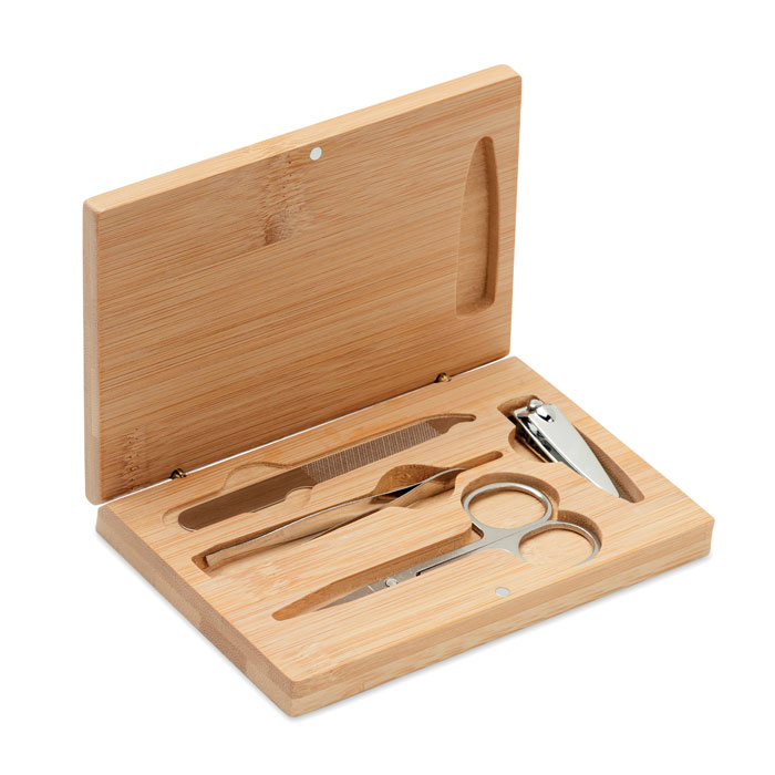 Set manucure avec étui en bambou Sewa_Bois