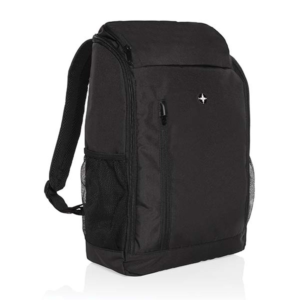 Sac à dos ordinateur 15" en polyester recyclé Swiss Peak Easy 17 L_Noir