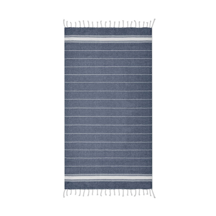 Serviette fouta en coton Malibu 180 g_Bleu