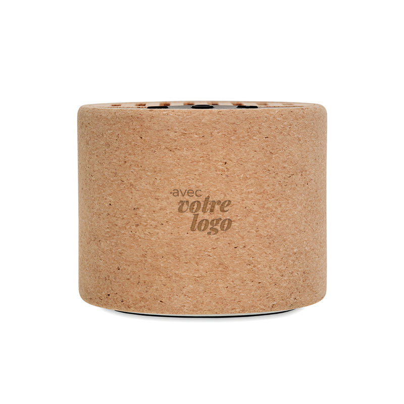 Enceinte nomade en bois et liège Round+_2