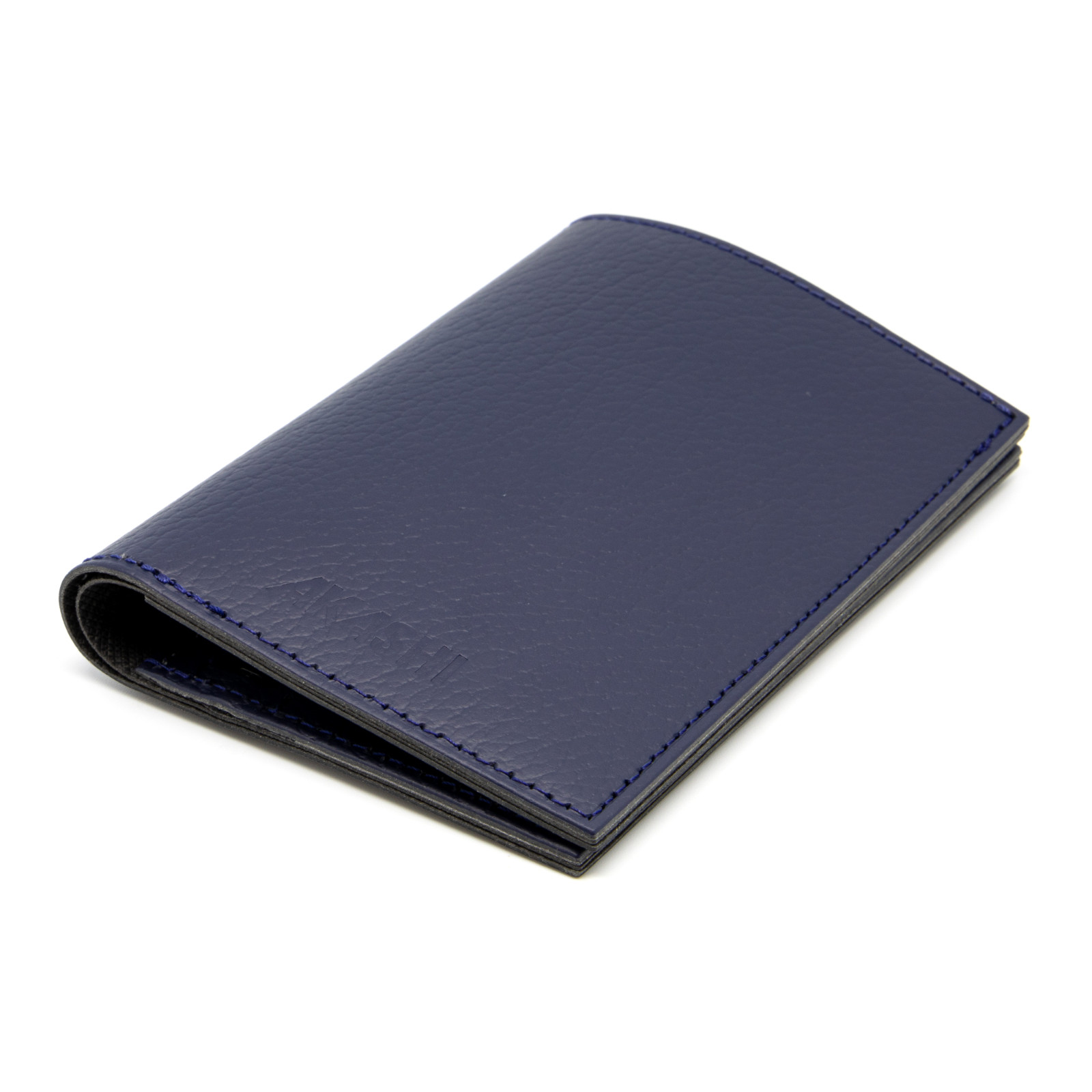 Portefeuille en cuir recyclé Almar_Bleu