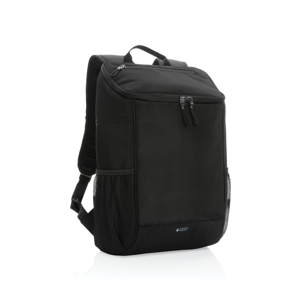 Sac à dos isotherme en plastique recyclé rPET Swiss Peak_Noir