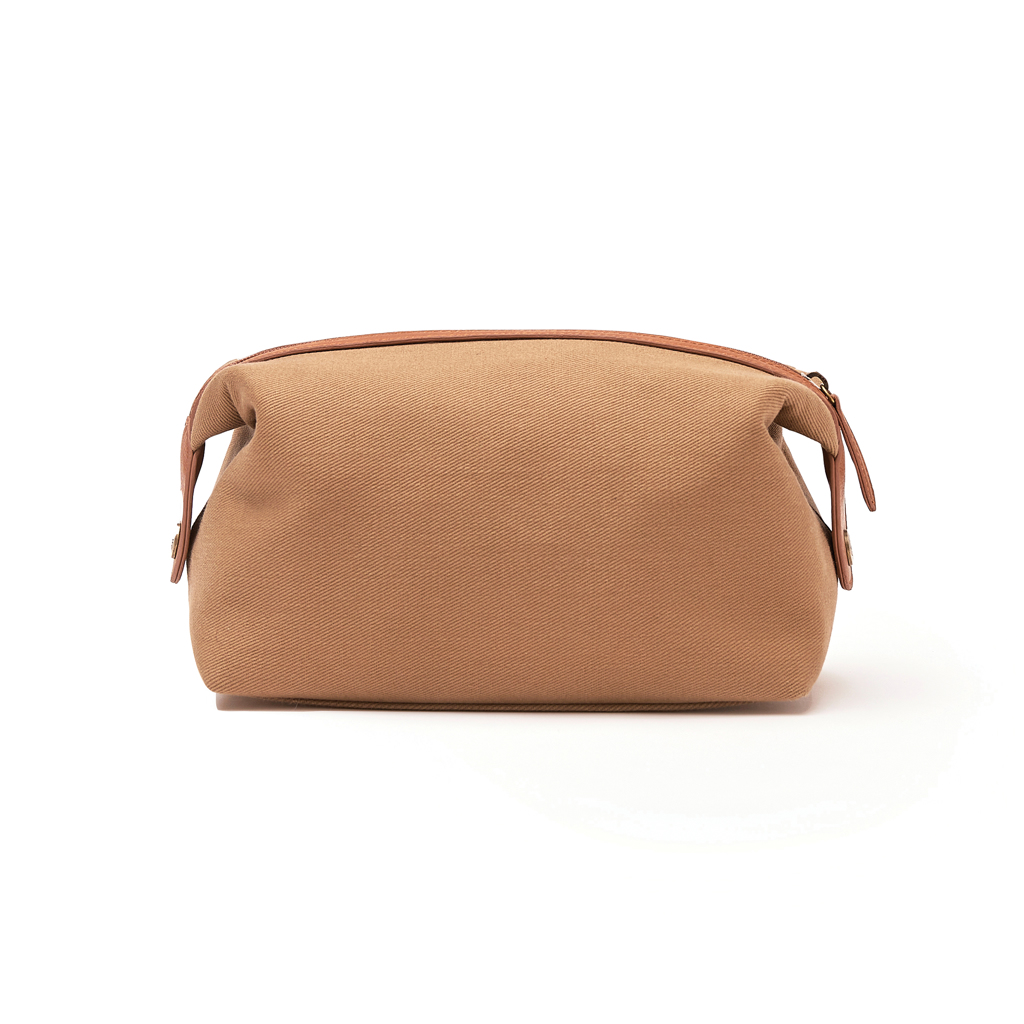 Trousse de toilette en polyester recyclé rPET Vinga Sloane_Marron
