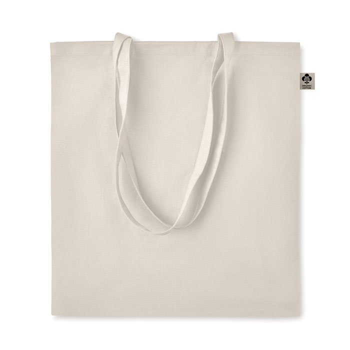 Tote bag en coton bio Zimde 140 g_Beige