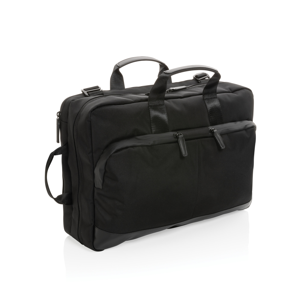 Sacoche ordinateur 15,6" en polyester recyclé rPET Swiss Peak_Noir