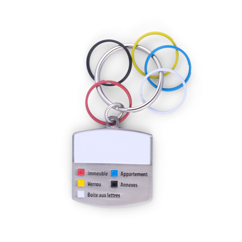Porte-clés publicitaire en zamac Domilogis_02