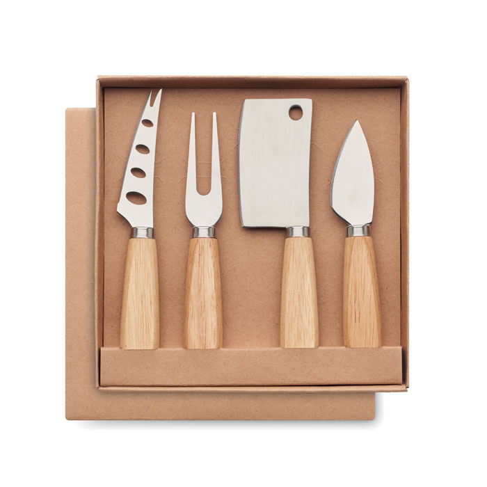 Ensemble de 3 couteaux à fromage en bois et inox Camenbert_02
