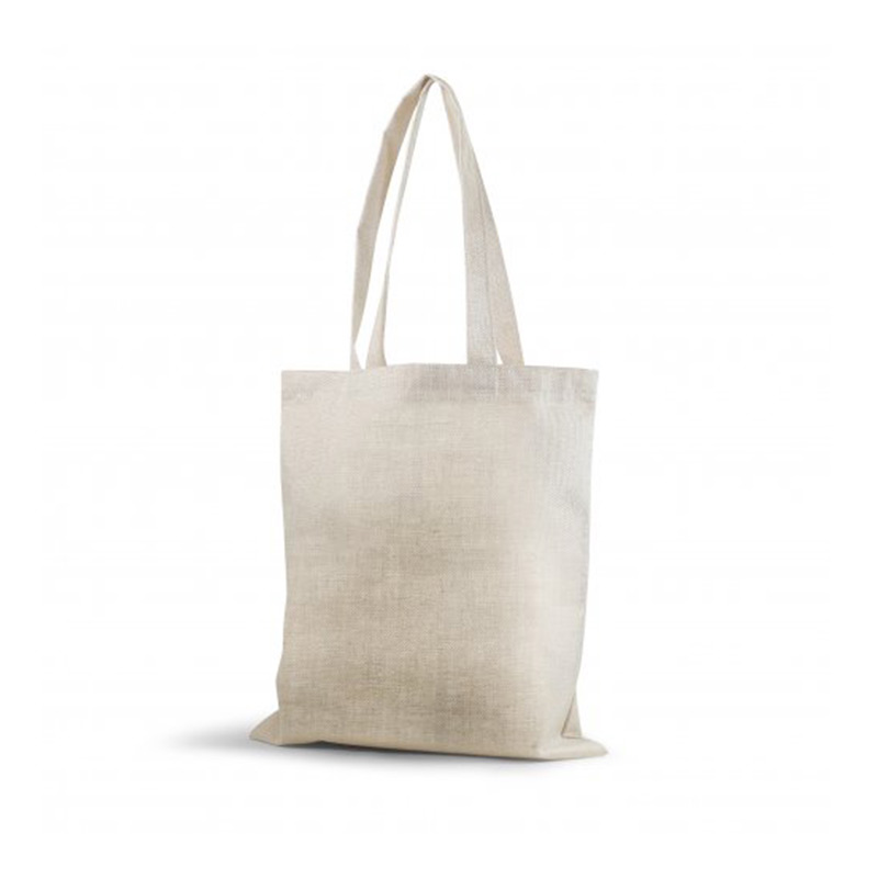 Tote bag en polyester recyclé rPET tissé façon lin 150 g_03