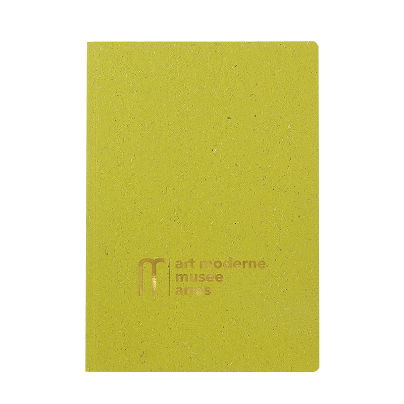 Carnet A5 en papier d'herbe Anis_05