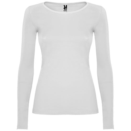 T-shirt femme à manches longues en coton certifié Extreme 160 g_Blanc