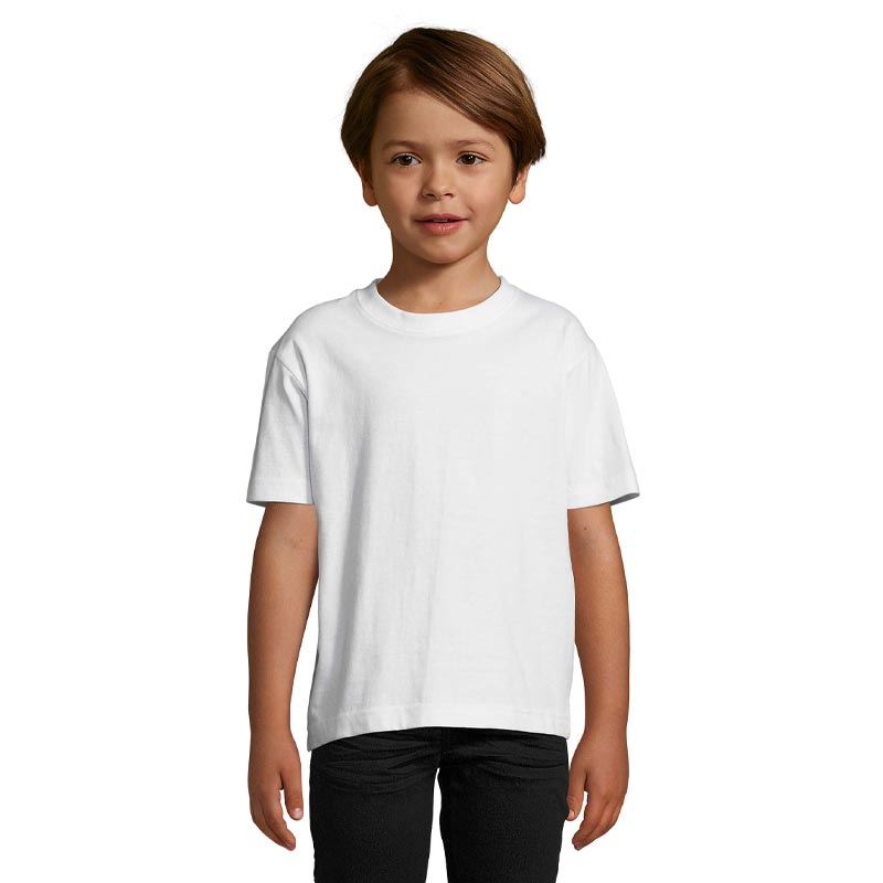 tee-shirt publicitaire enfant en coton - coloris blanc