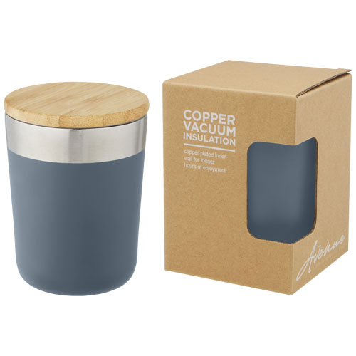 Mug isotherme en inox et bambou Lagan 300 mL_Bleu glacier