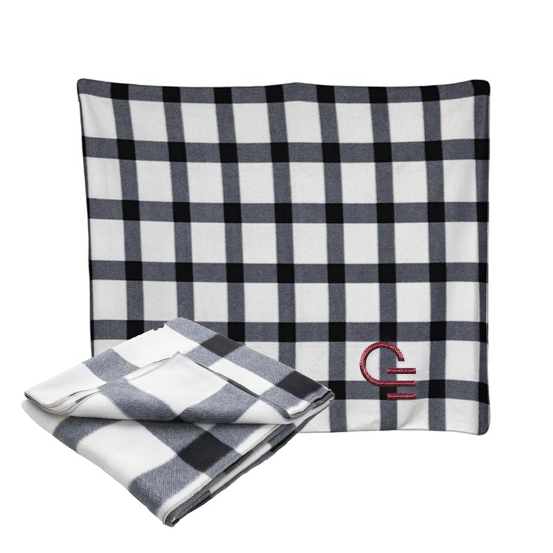 Plaid publicitaire à carreaux Bulle