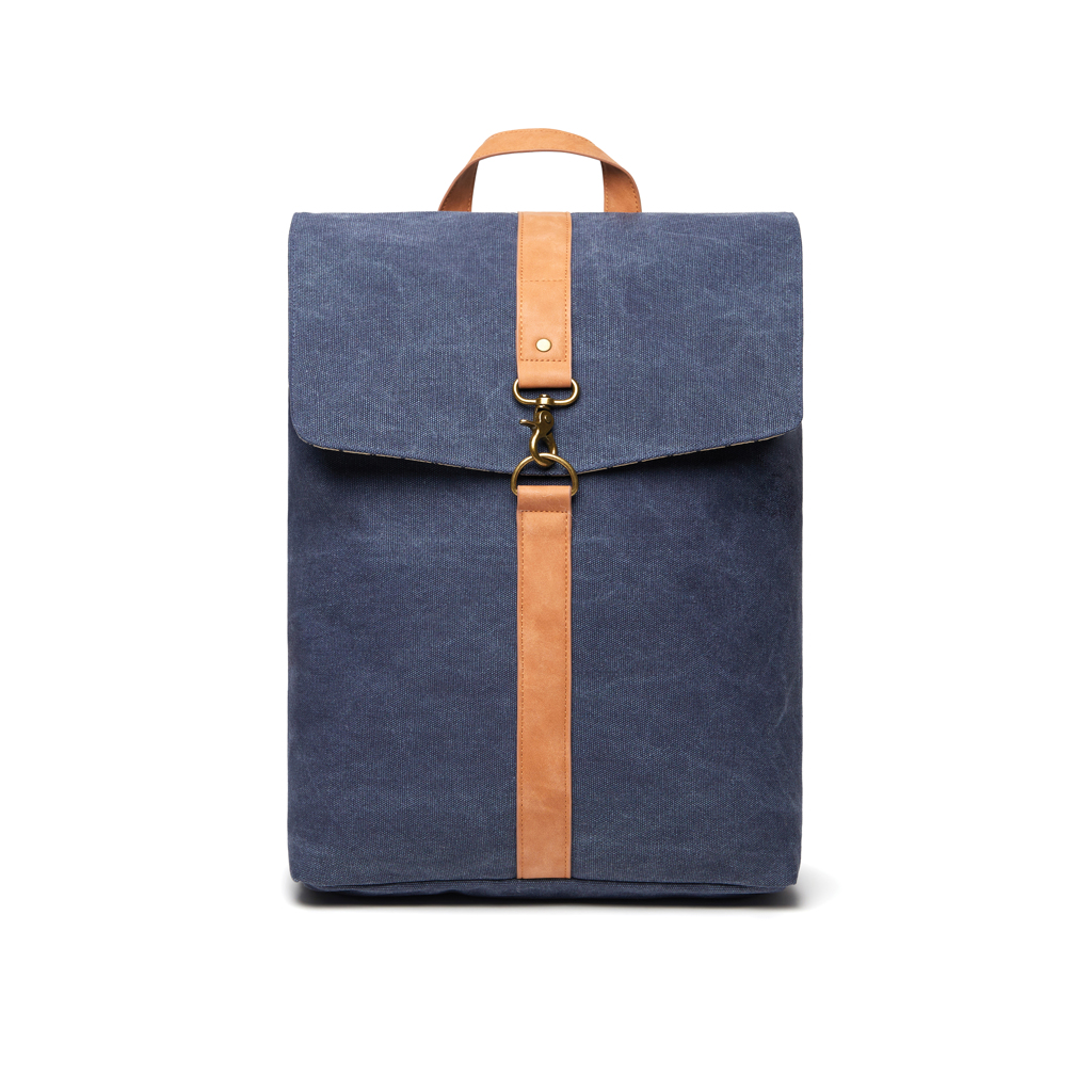 Sac à dos ordinateur 15" en coton et polyester recyclés Vinga Bosler 17 L_Bleu marine