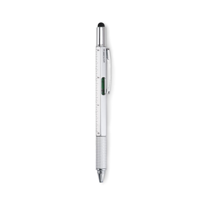 Stylo stylet niveau Toolpen_Argent mat
