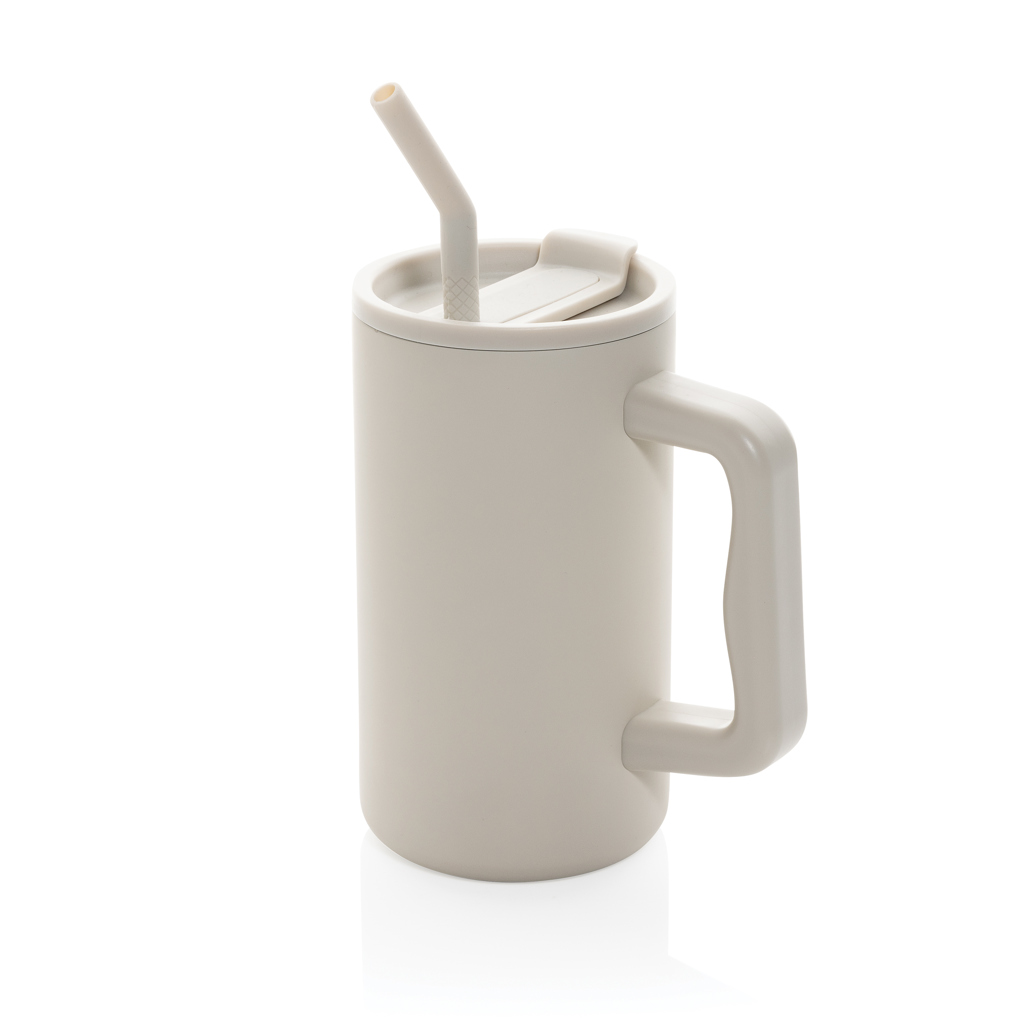 Mug de voyage isotherme en inox recyclé certifié Mavedy 800 mL_Beige