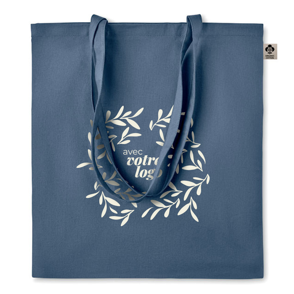 Tote bag publicitaire en coton bio Zimde Colour rose