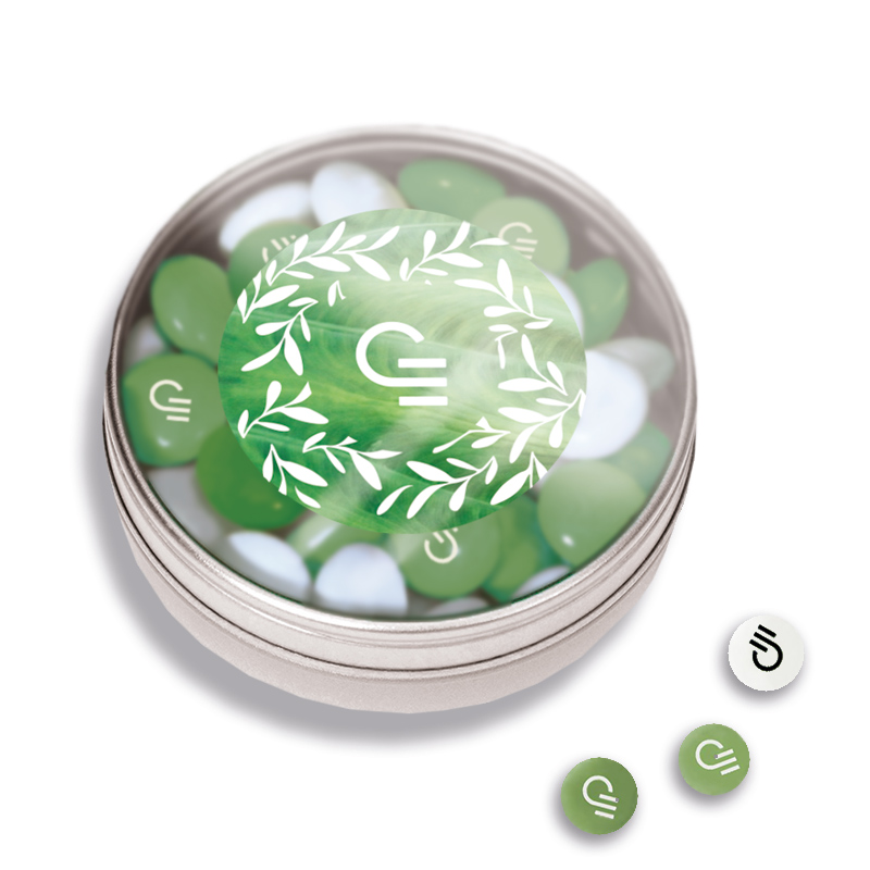 Bonbons M&M's® personnalisables dans boîte transparente_1