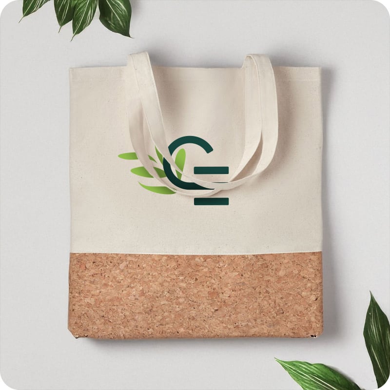 Tote bag en coton et liège Illa 160 g_0