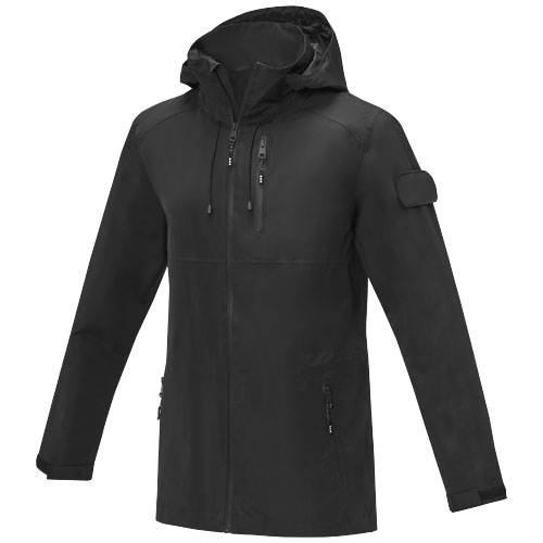 Veste imperméable unisexe en polyester recyclé certifié Kai 130 g_Noir