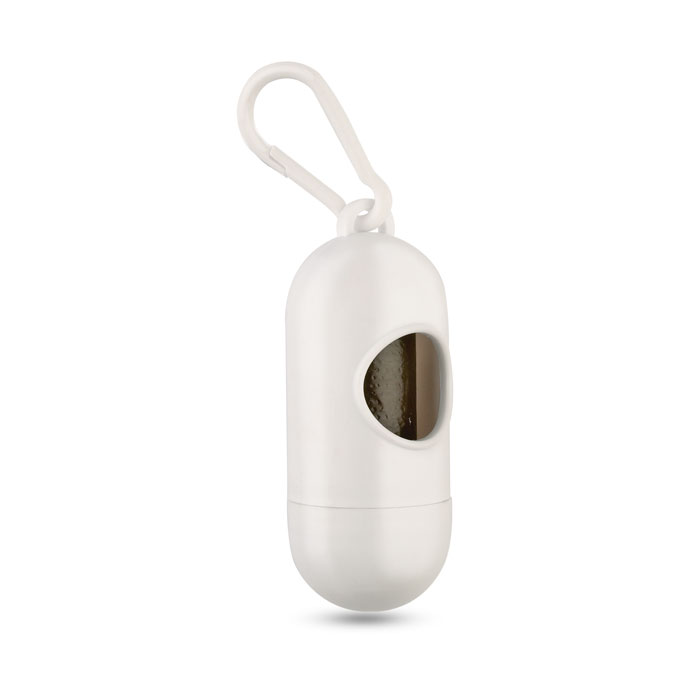 Distributeur de sacs pour déjections canines Tedy_Blanc