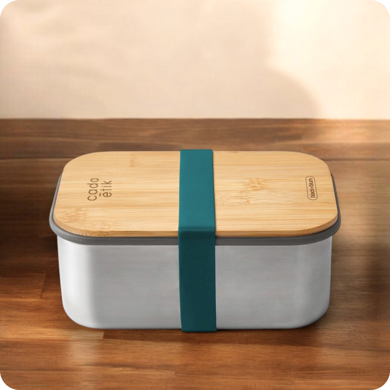 Lunch box en inox et bambou Black+Blum 1250 mL_0