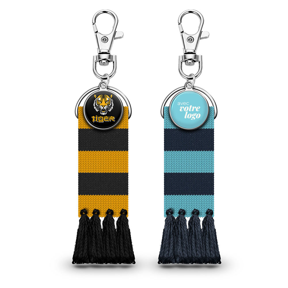 Porte-clés publicitaire en zamac Écharpe supporter_03