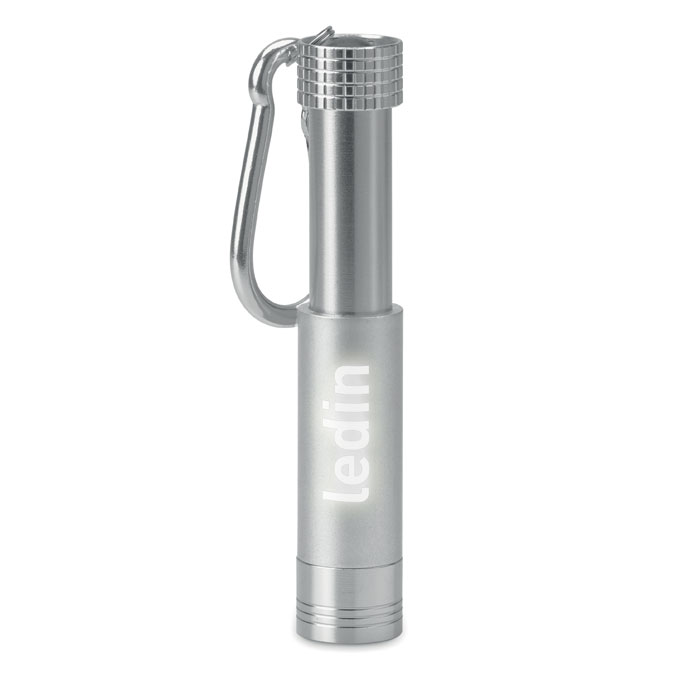 Porte-clés LED en alu /ABS Pop Light_Argent