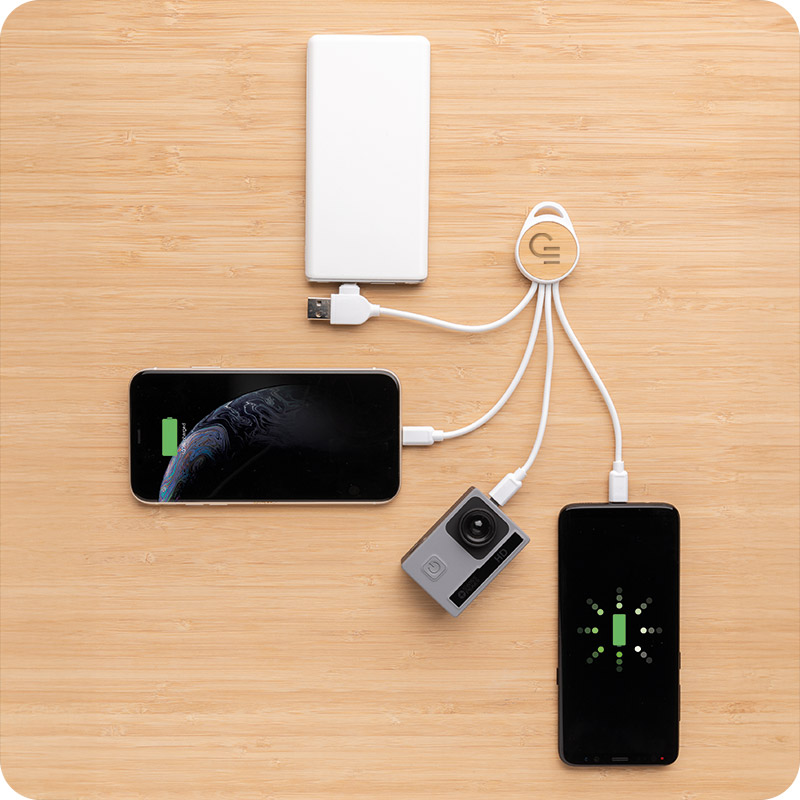 Câble rond 6 en 1 en bambou et plastique recyclé certifiés Ontario_04