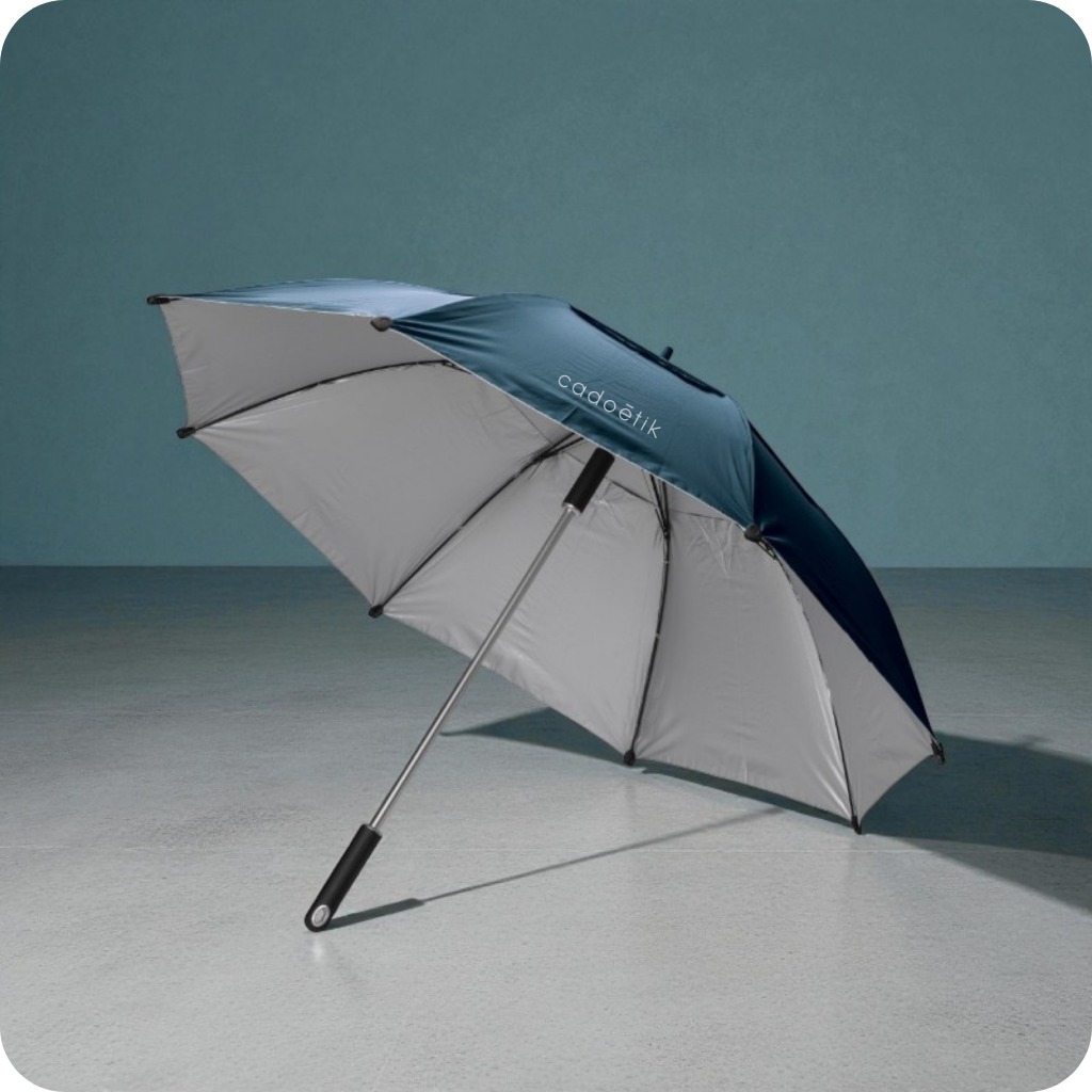 Parapluie personnalisé 27" droit tempête en polyester recyclé Hurricane_00