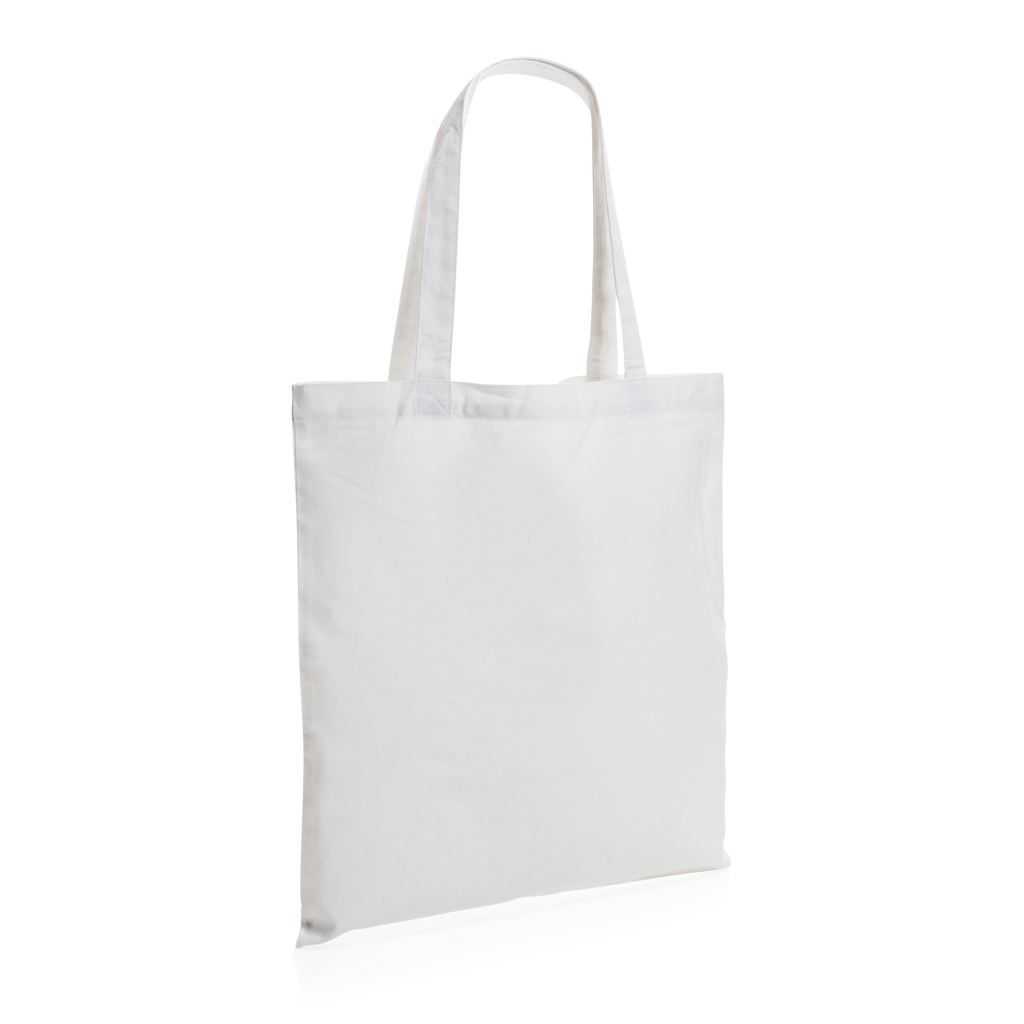 Tote bag en coton recyclé Impact 145 g_Blanc
