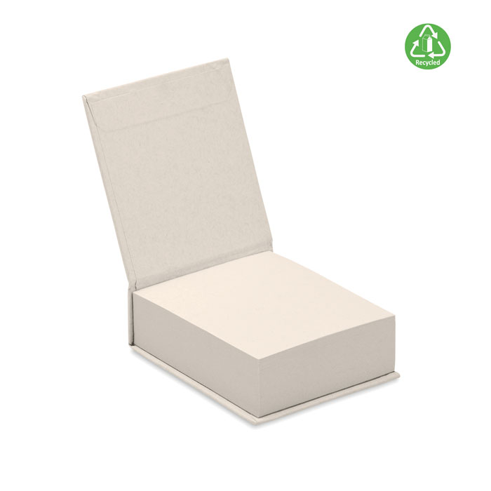 Bloc mémo en carton et papier recyclés Mito Pad_Blanc