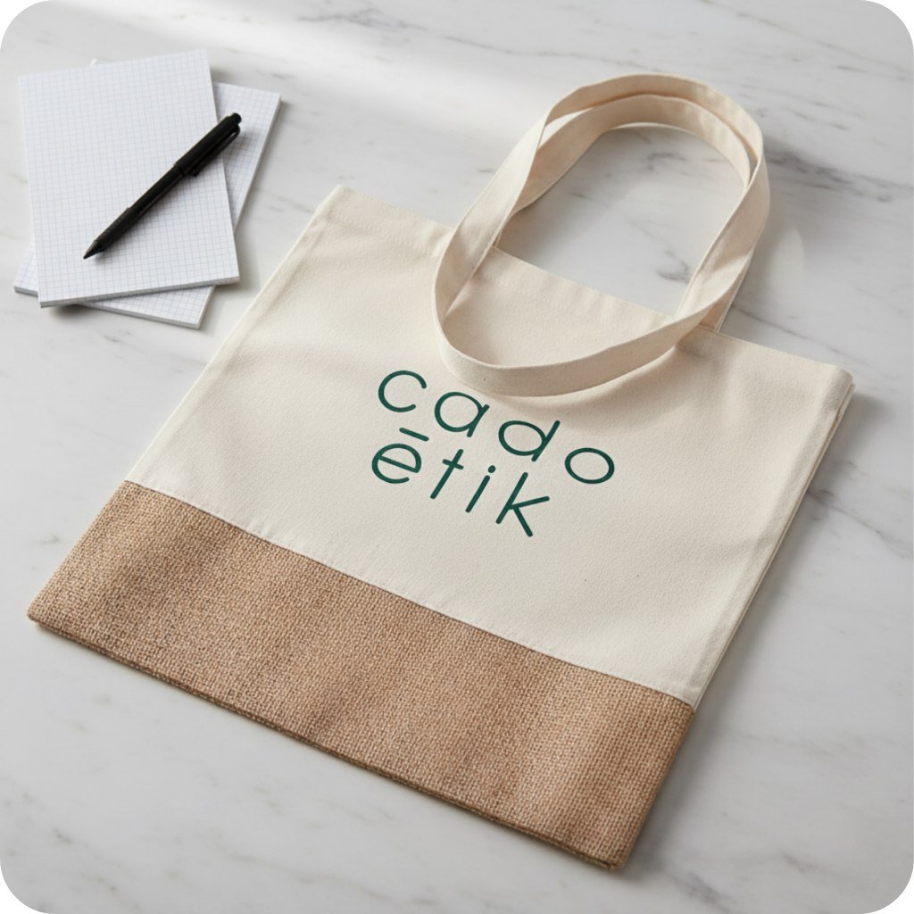 Tote bag publicitaire en coton et jute India 160 g_00