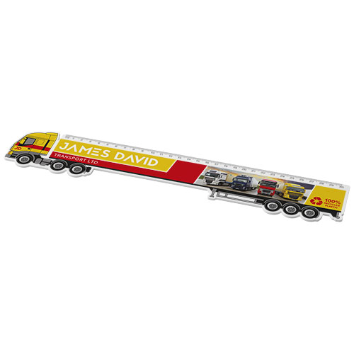 Règle camion en plastique recyclé Tait 30 cm_Blanc