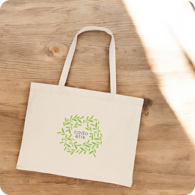 Sac shopping personnalisé en coton recyclé Impact 145 g_00