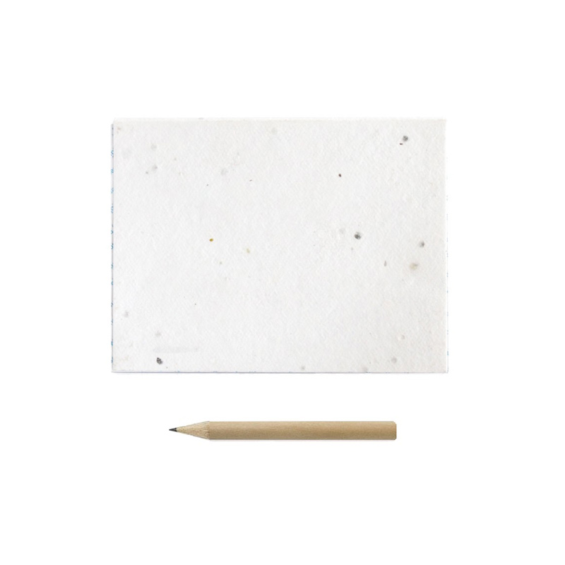 Post-it personnalisé avec crayon et couverture en papier ensemencé Pencril_02