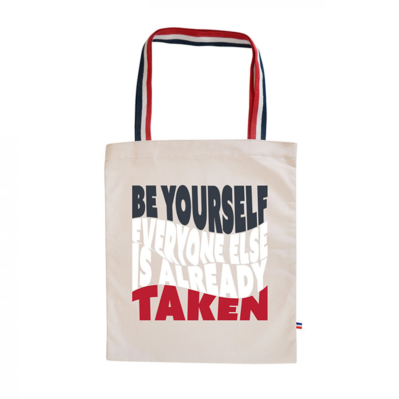 Tote bag en coton bio et anses tricolores Java-Marie 280 g_02