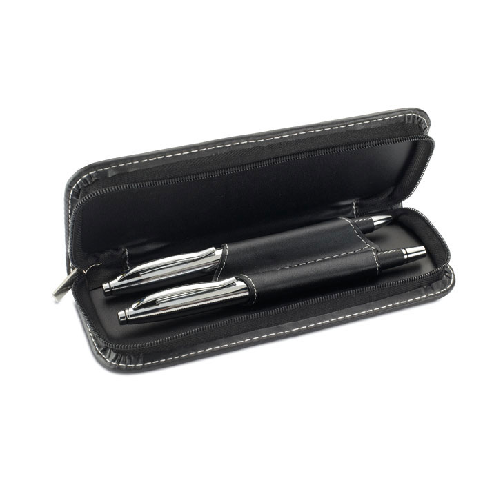 Parure stylo bille et roller Baltimore_Noir