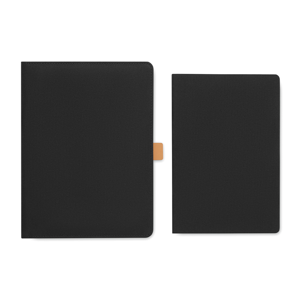 Conférencier A5 personnalisé en polyester recyclé rPET Feux_04