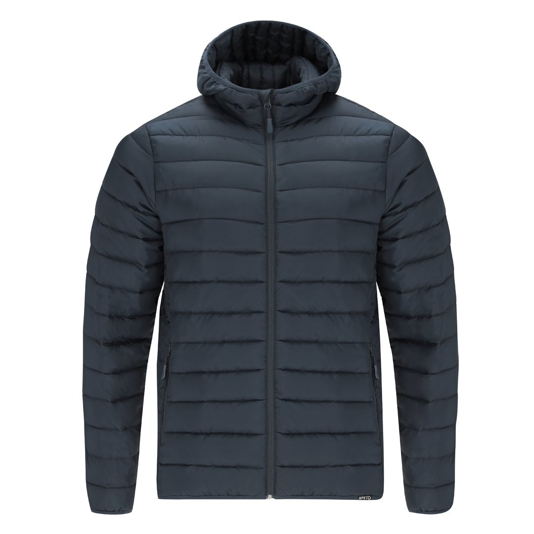 Doudoune unisexe avec capuche en polyester rPET Dilax_Bleu marine