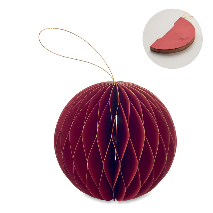 Boule de Noël en papier plié recyclé et certifié HarmoBauble_01