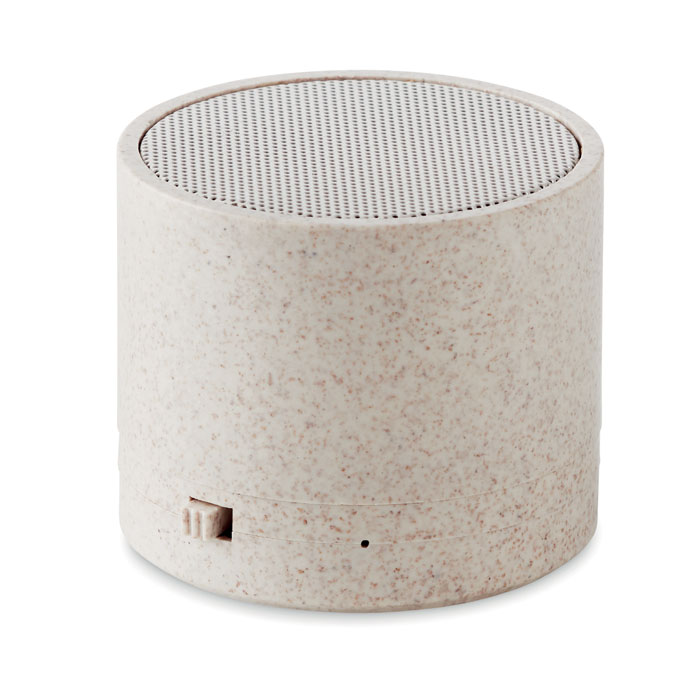 Enceinte nomade en fibre de blé RoundBass+_Beige