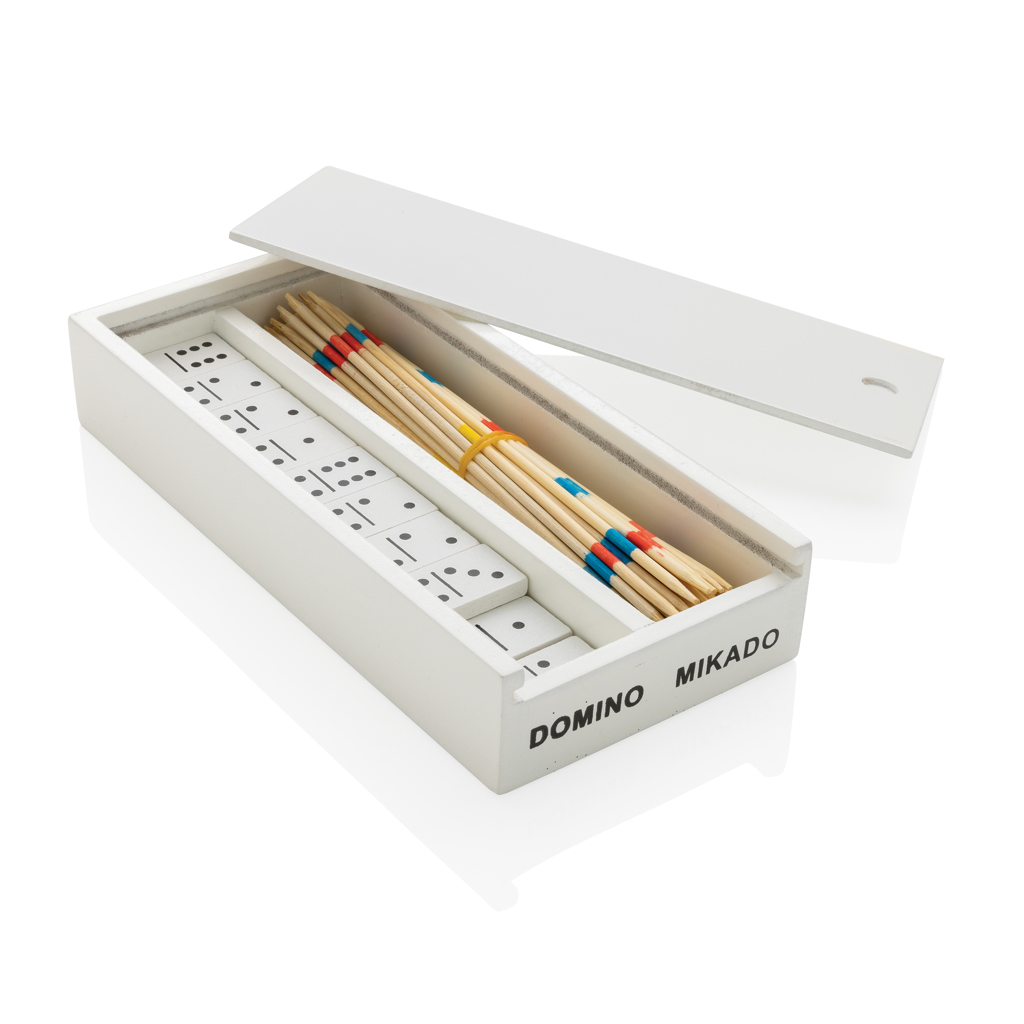 Jeu de Mikado / Domino en bois certifié Duoo_Blanc