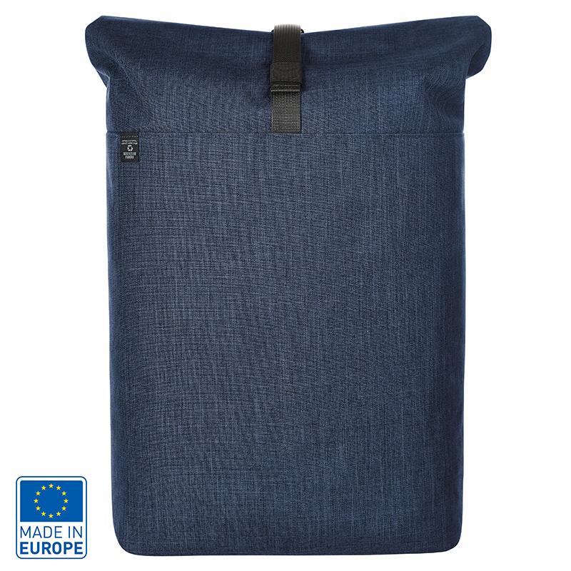 Sac à dos ordinateur 15" rolltop en polyester recyclé rPET Birke 22 L_Bleu