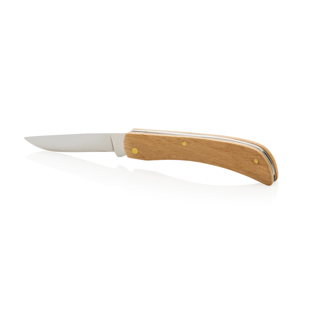 Couteau de poche en bois certifié Knif_Marron