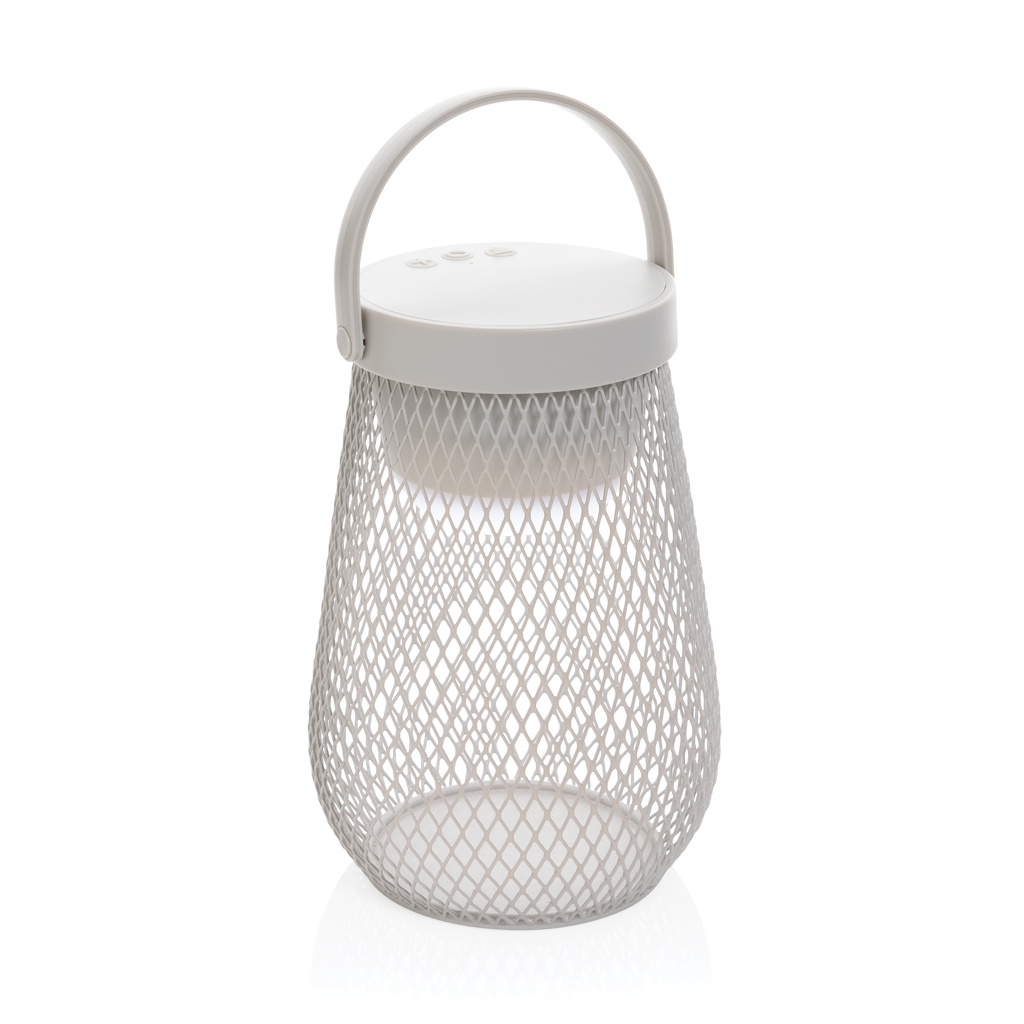Lampe d'extérieur rechargeable en plastique recyclé certifié Aurora_Gris