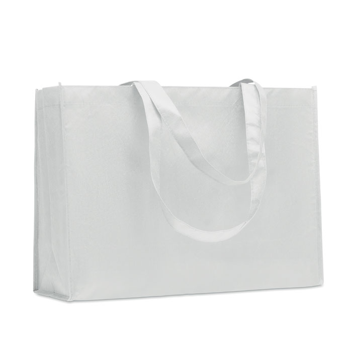 Sac shopping en polyester recyclé rPET non-tissé Kaimono_Blanc