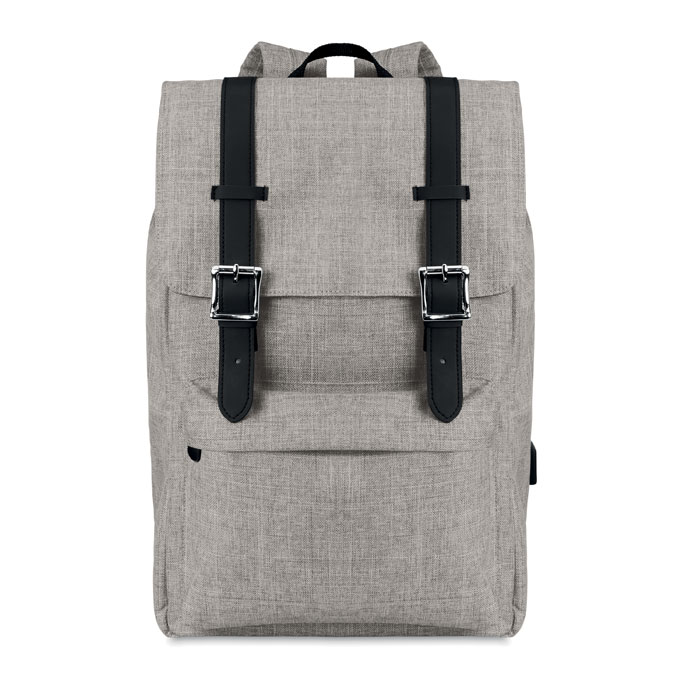 Sac à dos ordinateur 15" avec port USB Riga_Gris