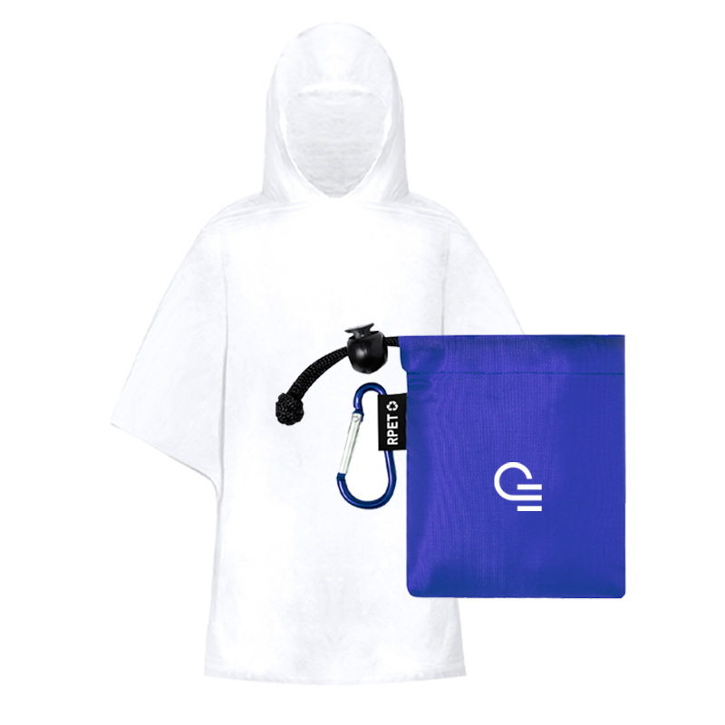 Poncho enfant avec pochette en polyester recyclé rPET Claytop_1